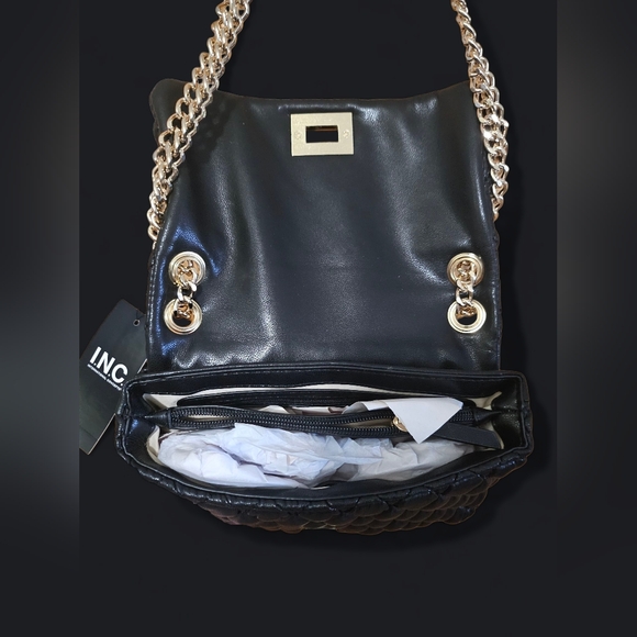 I.N.C. International Concepts Ajae Quilted Shoulder Bag – Black - Picture 3 of 3